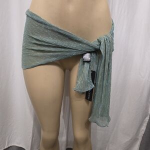 Fashion Nova Shimmering Teal Swim Cover-Up